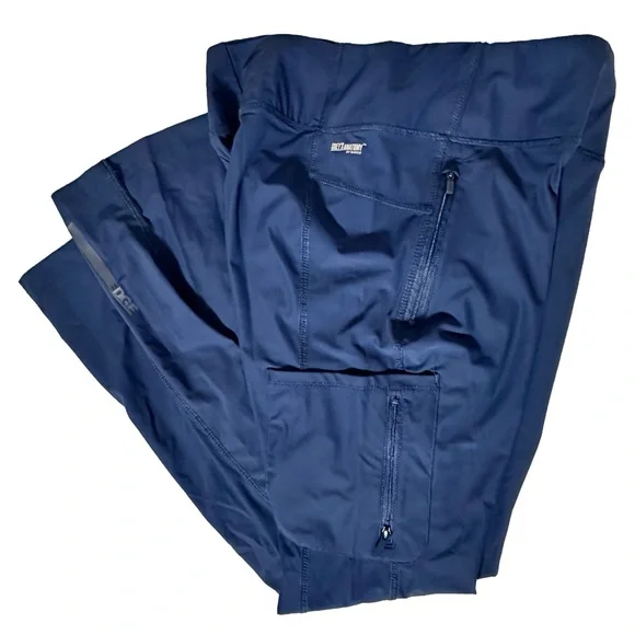 Grey's Anatomy Edge Navy Blue Flare Leg Cargo Scrubs - Picture 8 of 11